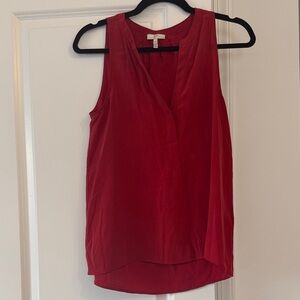 Joie Silk Red Sleeveless Blouse